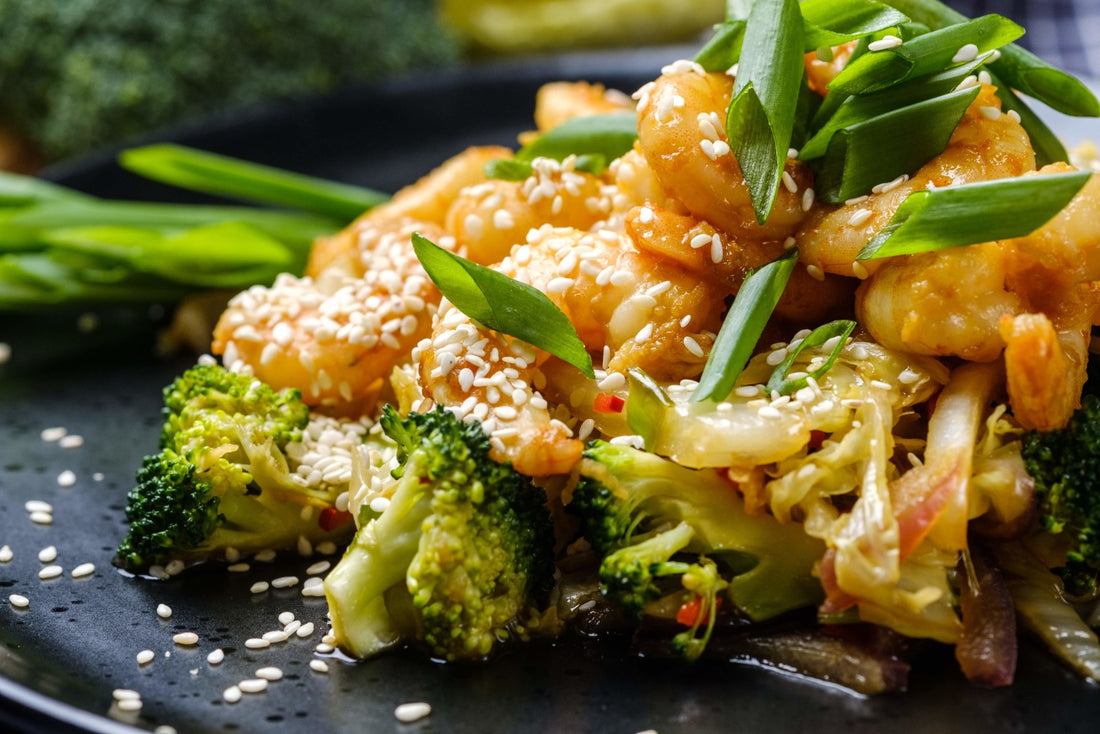 Keto Thai Spicy Shrimp Cabbage & Broccoli